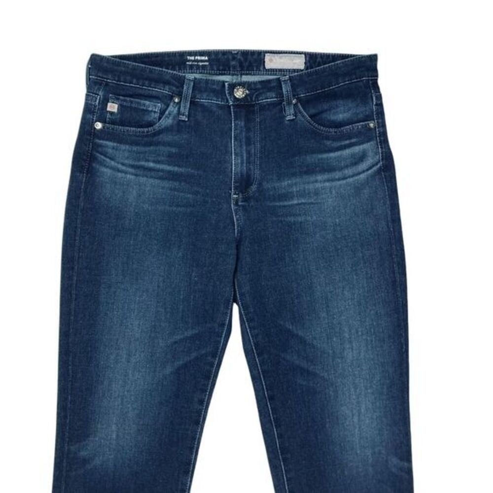AG Adriano Goldschmied The Prima Mid Rise Cigarette Jeans Womens 27 Blue Denim - Picture 3 of 14